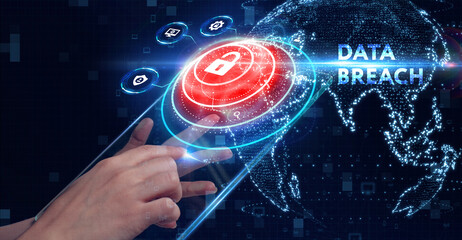 Cyber security data protection business technology privacy concept. Data breach