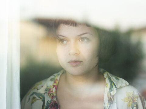 Girl through the window