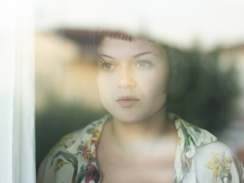 Girl through the window