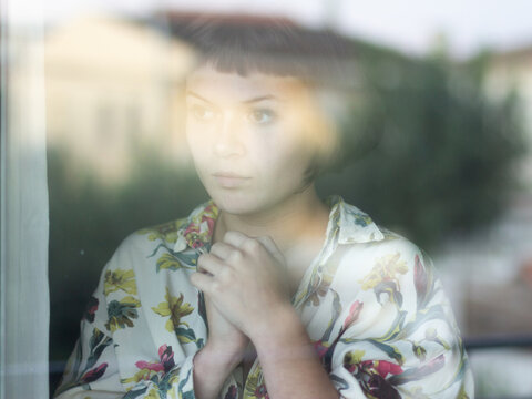 Girl through the window