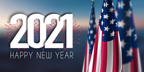 2021 Happy New Year USA