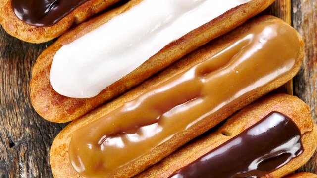 assorted of french eclair- pastry