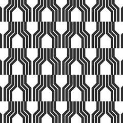 Simple line art geometric seamless pattern, texture background. Suitable for arts and decorative printing such as covers, banners, fabrics and clothing. Vector