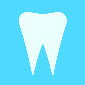 Tooth shape icon. Dental vector symbol. Dentist logo sign. Isolated silhouette.