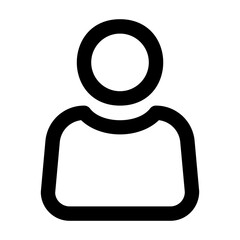 User icon vector illustration in line style for any projects