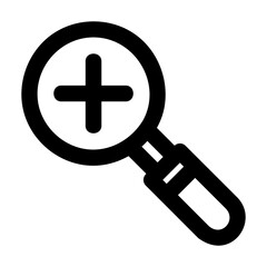 Fototapeta premium Zoom In icon vector illustration in line style for any projects