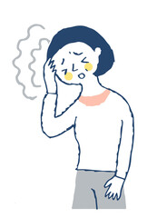 頭痛の女性