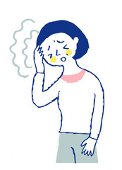 頭痛の女性