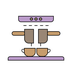 Coffee machine vector icon