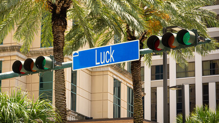 Street Sign to Luck
