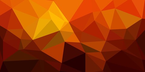 Fototapeta premium Dark yellow vector abstract triangle template.