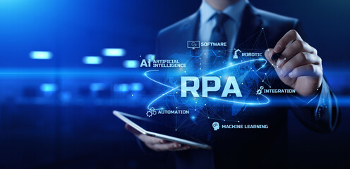 RPA Robotic Process Automation Innovation technology concept.