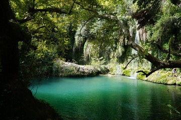 Obraz premium View of Kursunlu Waterfalls in Antalya district of Turkey.
