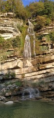 Fototapeta na wymiar waterfall in the park