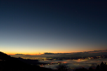 夜明け前のグラデーション