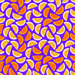Orange Slices Seamless Pattern