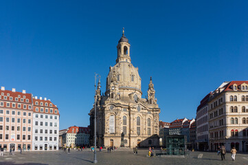 Obraz premium Dresden Sachsen Frauenkirche Deutschland Himmel 