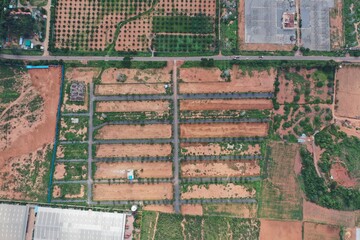 Aerial view of plots 