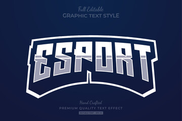 Esport Team Gray Editable Text Effect