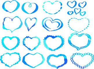 Cold Watercolor-like handwriting Cute heart