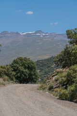 Dirt road in Sierra Nevada in southern Spain