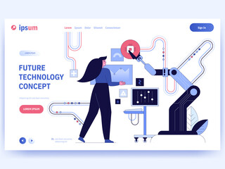 Future technology concept banner template