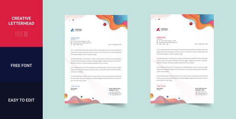 Professional Letterhead Template, Modern Business Letterhead Design Template. Creative & Clean business letterhead for your corporate project. Print Ready vector illustration & corporate letterhead