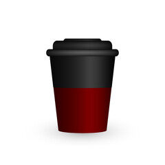 Coffee cup icon on white background. Vector illustration.
