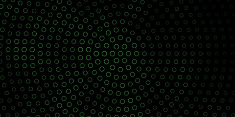 Dark Green vector template with circles.