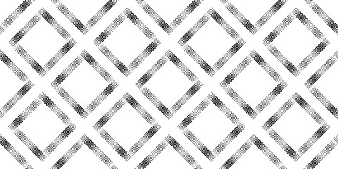 Black modern hand drawn line on white background, seamless pattern. Simple design for fabric and textile, wallpaper, packaging.