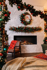 Christmas Details and objects of a Christmas interior