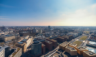 evening panorama of Berlin with Potsdamer Platz