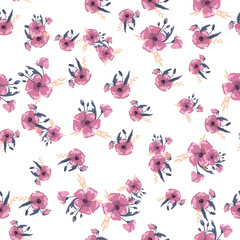 Fashionable cute pattern in native popies  flowers. Flower seamless background for textiles, fabrics, covers, wallpapers, print, gift wrapping or any purpose