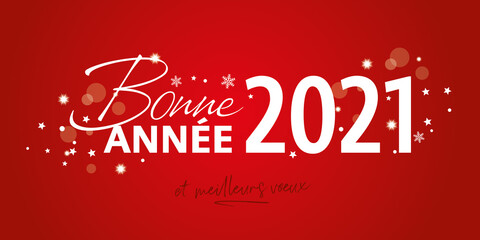 bonne année 2021 rouge et blanc chaleureux