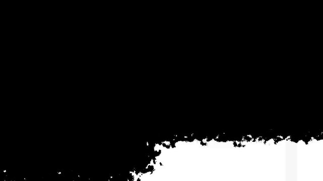 Abstract brush stroke paint footage Charcoal black grunge drawing on white background animation 4k