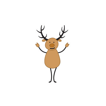 Christmas deer which. Merry Christmas. - Vector illustration.