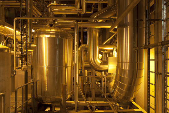 Industrial Pipes in a Power Plant