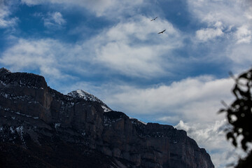 Fototapeta premium Winter in Ordesa and Monte Perdido National Park, Pyrenees, Spain