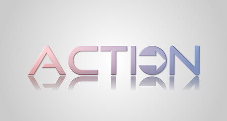 Action con sfondo colorato