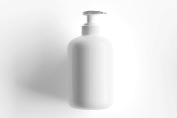 White cosmetic container mockup