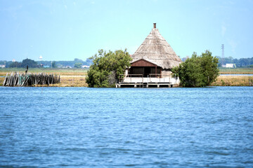 Casoni. Typical buildings of the Lagoon of Marano, Italy