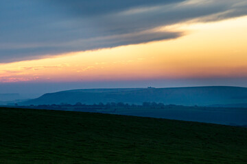 Sunrise on Ditchling Beacon in Sussex