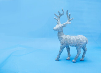 Reindeer in winter set. Singled out. Winter set