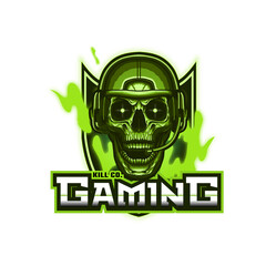 Esports Team Gaming Logotype - Kill Co. Monochromatic