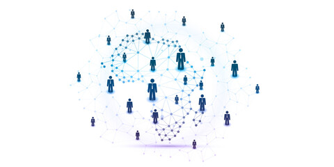 Networks - Business Connections - Social Media Concept Design with Map of Africa © bagotaj