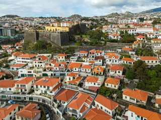 Fototapeta na wymiar sky panoramic of Madeira Island Funchal 