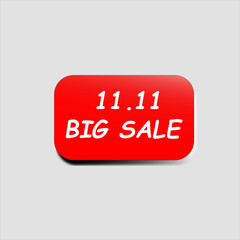 11.11 Big sale sticker.