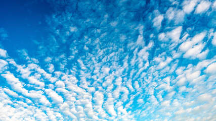 Landschaft Himmel mit Cumulus Schäfchenwolken