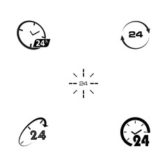 Fototapeta premium Set 24 Hour icon vector illustration design template