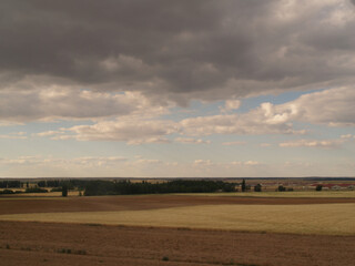 Fototapeta na wymiar Crop fields throughout Castilla y León. Spain